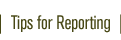 Tips for Reporting