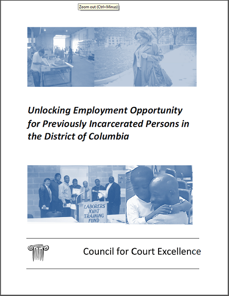 Unlocking Employment Opportunity for Previously Incarcerated Persons in the District of Columbia