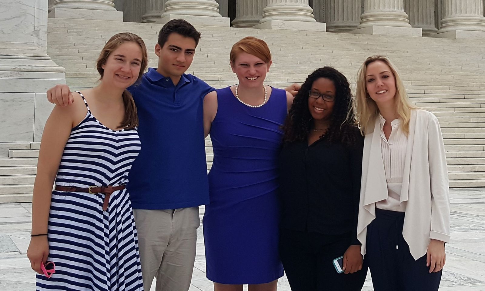 CCE interns after touring the U.S. Supreme Court